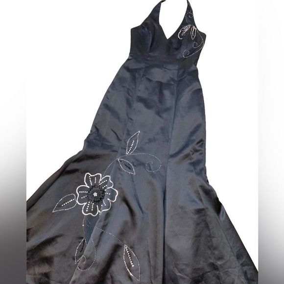 Vintage Dresses & Skirts - Y2K Vintage 90s Halter Evening Dress